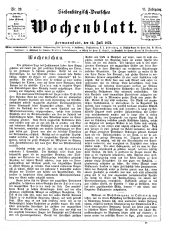 Siebenbürgisch-Deutsches Wochenblatt