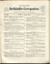 Oesterreichische Buchhändler-Correspondenz