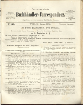 Oesterreichische Buchhändler-Correspondenz