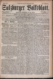 Salzburger Volksblatt: unabh. Tageszeitung f. Stadt u. Land Salzburg