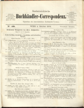 Oesterreichische Buchhändler-Correspondenz