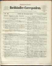 Oesterreichische Buchhändler-Correspondenz