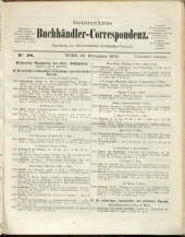 Oesterreichische Buchhändler-Correspondenz