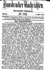 Innsbrucker Nachrichten 18730505 Seite: 1