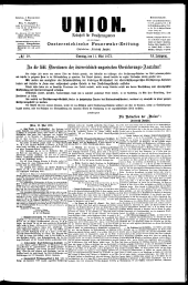Union. Zeitschrift für Versicherungswesen und Volkswirtschaft 18730511 Seite: 1