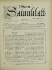 Wiener Salonblatt 18730511 Seite: 1