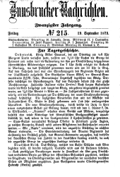 Innsbrucker Nachrichten 18730919 Seite: 1