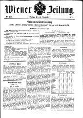 Wiener Zeitung 18730919 Seite: 1