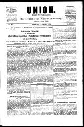 Union. Zeitschrift für Versicherungswesen und Volkswirtschaft 18730921 Seite: 1