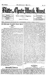 Blätter für Musik, Theater und Kunst 18730516 Seite: 1