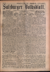 Salzburger Volksblatt: unabh. Tageszeitung f. Stadt u. Land Salzburg 18930503 Seite: 1