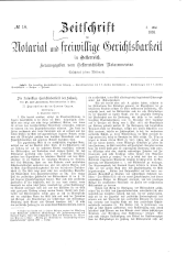 Zeitschrift für Notariat und freiwillige Gerichtsbarkeit in Österreich 18930503 Seite: 1