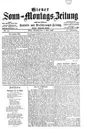 Wiener Sonn- und Montags-Zeitung 18930501 Seite: 1
