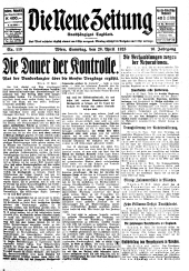 Die neue Zeitung 19230428 Seite: 1