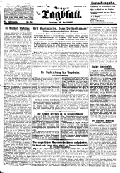 Prager Tagblatt 19230428 Seite: 1