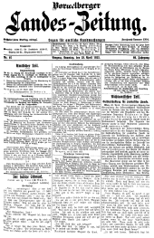 Vorarlberger Landes-Zeitung 19230428 Seite: 1