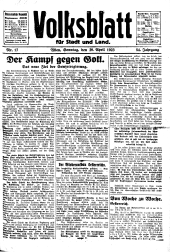 Volksblatt für Stadt und Land 19230429 Seite: 1