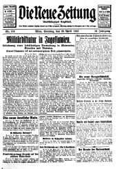Die neue Zeitung 19230429 Seite: 1