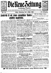 Die neue Zeitung 19230501 Seite: 1