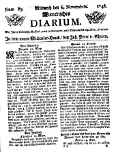 Wiener Zeitung 17481106 Seite: 1