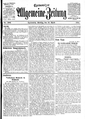 Czernowitzer Allgemeine Zeitung 19130418 Seite: 1