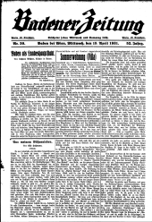 Badener Zeitung 19310415 Seite: 1