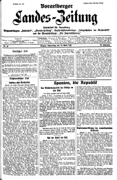 Vorarlberger Landes-Zeitung 19310416 Seite: 1