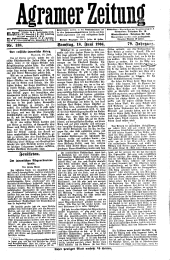 Agramer Zeitung 19040618 Seite: 1