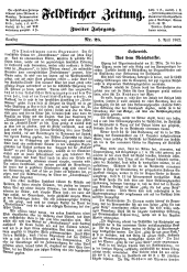 Feldkircher Zeitung 18620405 Seite: 1