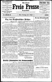 Neue Freie Presse 19380405 Seite: 1