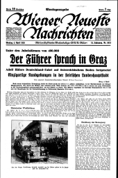 Wiener neueste Nachrichten 19380404 Seite: 1