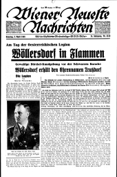Wiener neueste Nachrichten 19380403 Seite: 1