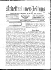 Arbeiterinnen Zeitung 19220207 Seite: 1