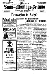 Wiener Sonn- und Montags-Zeitung 19220213 Seite: 1