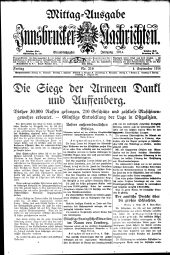 Innsbrucker Nachrichten 19140904 Seite: 1