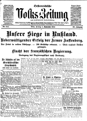 (Österreichische) Volks-Zeitung 19140904 Seite: 1