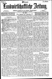 Wiener Landwirtschaftliche Zeitung 19140905 Seite: 1
