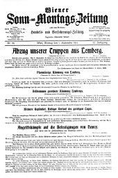 Wiener Sonn- und Montags-Zeitung 19140907 Seite: 1