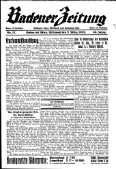 Badener Zeitung 19320302 Seite: 1