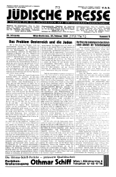 Jüdische Presse 19380225 Seite: 1