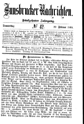 Innsbrucker Nachrichten 18680220 Seite: 1