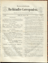 Oesterreichische Buchhändler-Correspondenz 18680220 Seite: 1