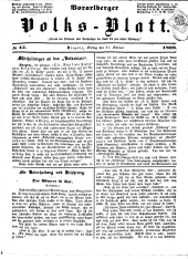 Vorarlberger Volksblatt 18680221 Seite: 1