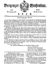 Bregenzer Wochenblatt 18530222 Seite: 1