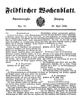 Feldkircher Wochenblatt