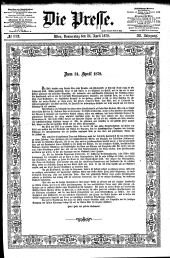 Die Presse 18790424 Seite: 1