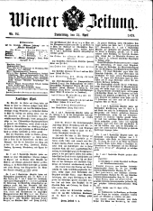 Wiener Zeitung 18790424 Seite: 1