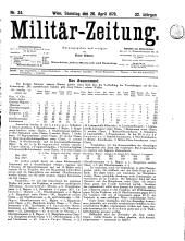 Militär-Zeitung 18790426 Seite: 1