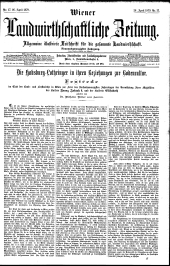 Wiener Landwirtschaftliche Zeitung 18790426 Seite: 1