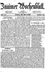 Znaimer Wochenblatt 18790426 Seite: 1